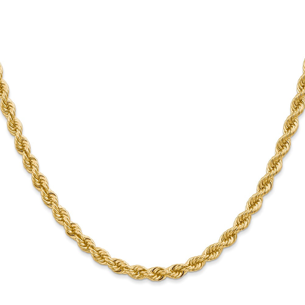 14K 30 inch 4mm Regular Rope with Lobster Clasp Chain