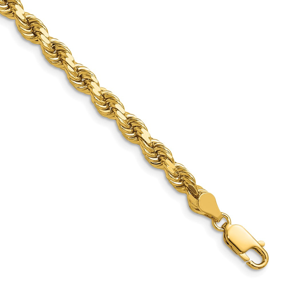 14K 30 inch 4.5mm Diamond-cut Rope with Lobster Clasp Chain