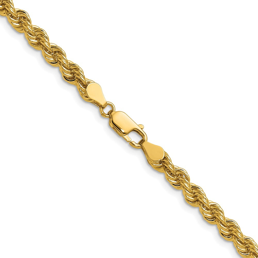 14K 28 inch 5mm Regular Rope with Lobster Clasp Chain