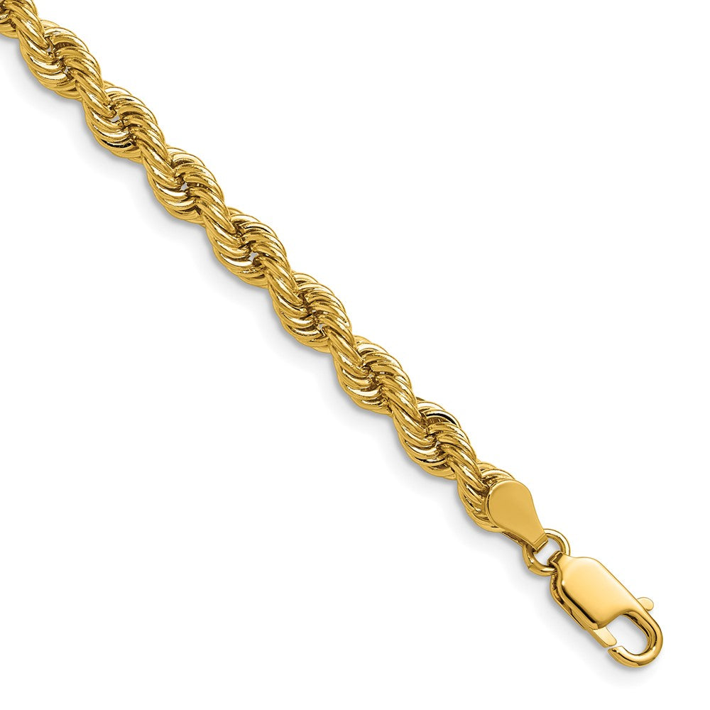 14K 26 inch 5mm Regular Rope with Lobster Clasp Chain