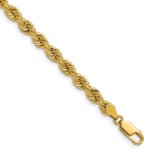 14K 26 inch 5mm Regular Rope with Lobster Clasp Chain