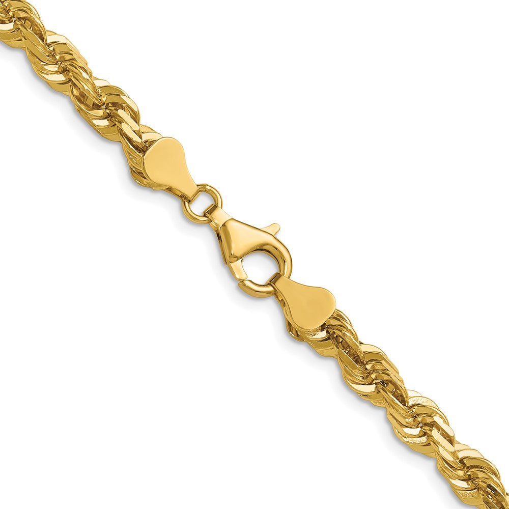 14K 30 inch 5.5mm Diamond-cut Rope with Fancy Lobster Clasp Chain