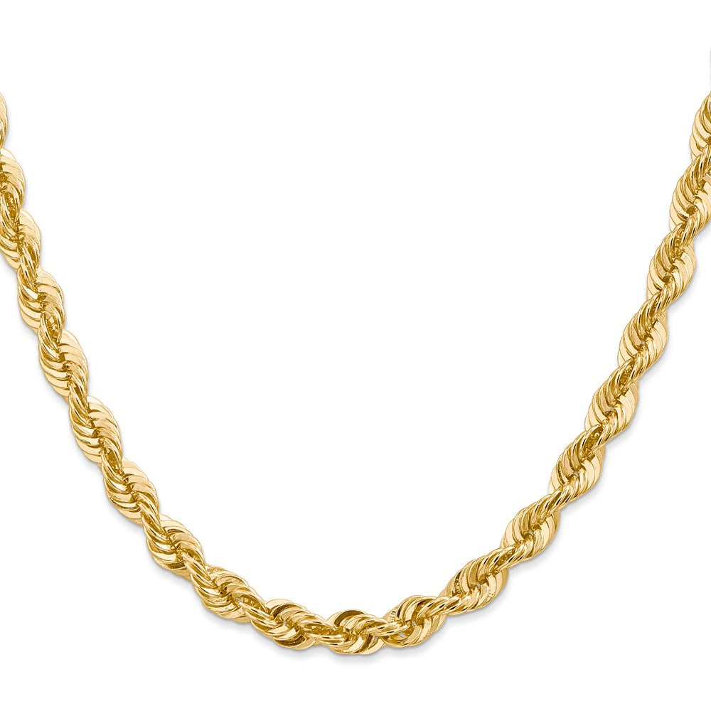 14K 22 inch 6mm Regular Rope with Lobster Clasp Chain