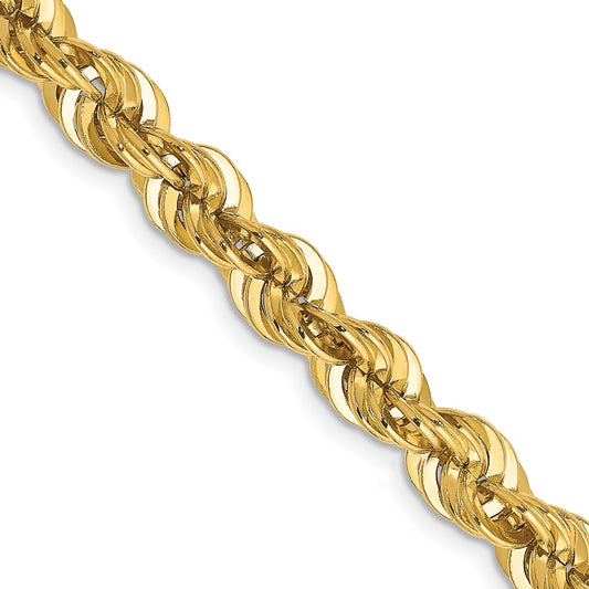 14K 22 inch 6mm Regular Rope with Lobster Clasp Chain