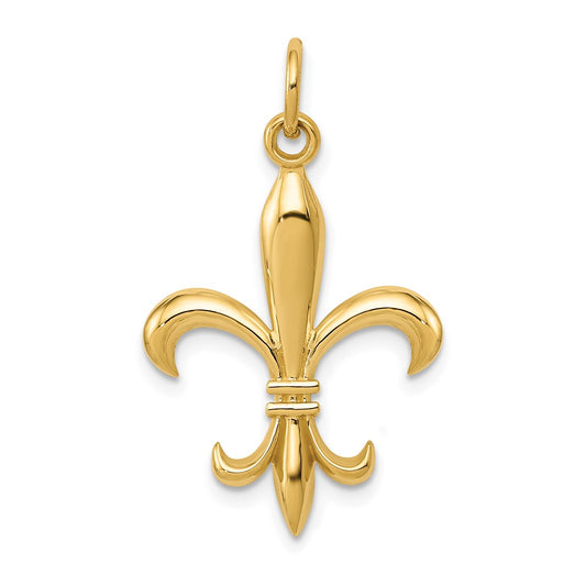 10k Hollow Fleur De Lis Charm Metal Mold