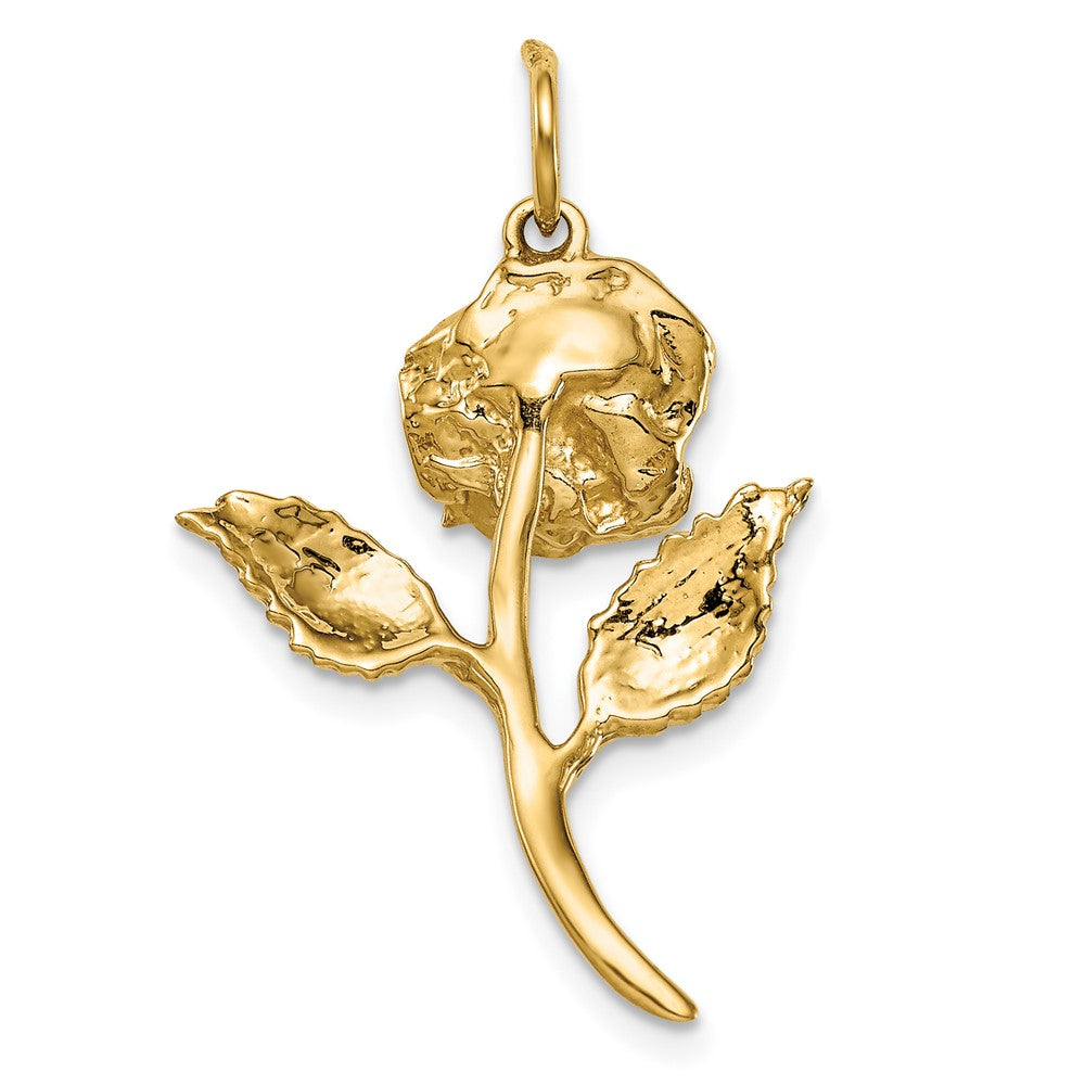 10k CZ Rose Charm