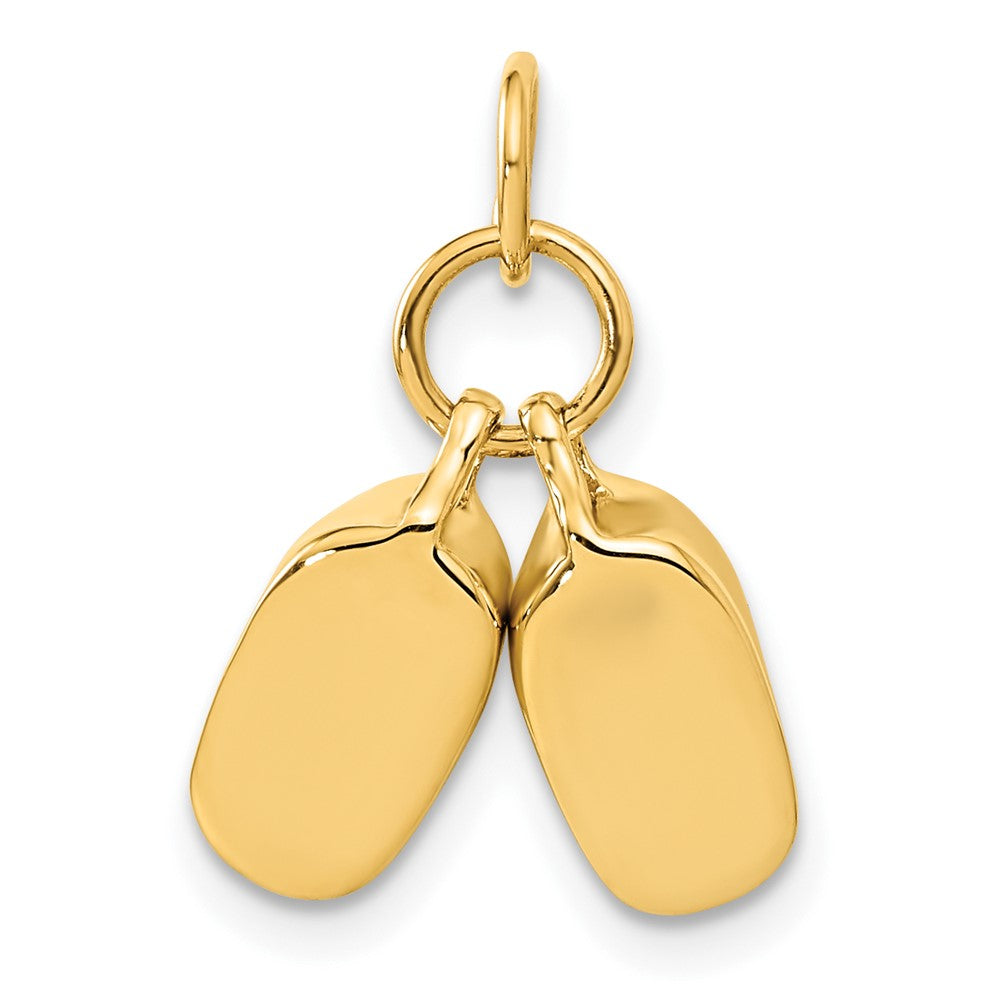 10k Polished Shoes Charm