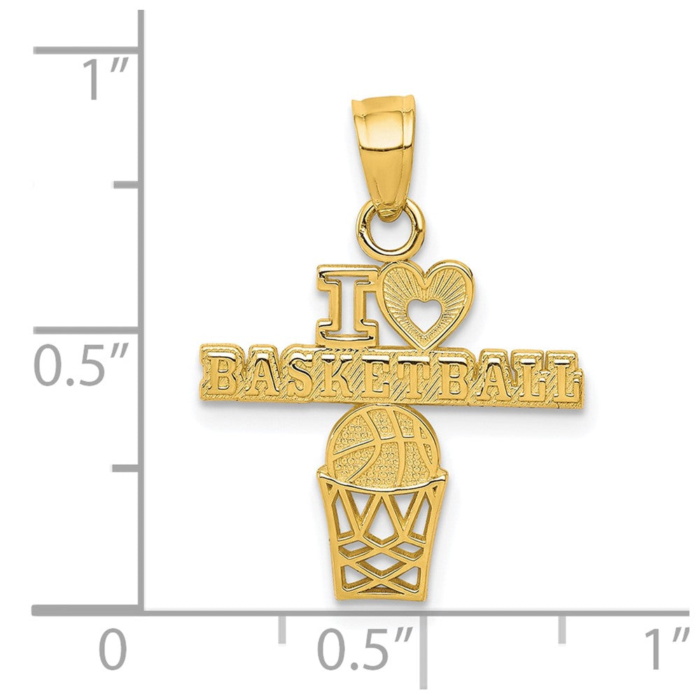 10K I LOVE BASKETBALL Charm