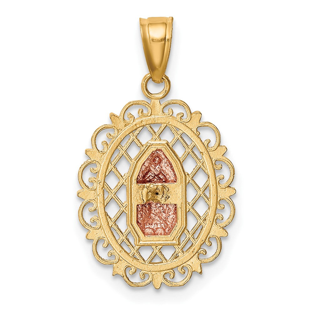 10k Two-tone with White Rhodium Our of Guadalupe Pendant