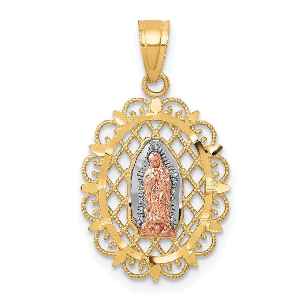 10k Two-tone with White Rhodium Our of Guadalupe Pendant