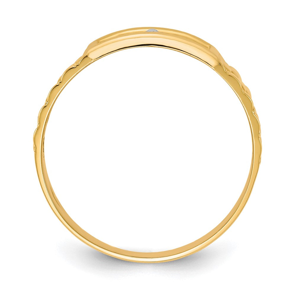 10k & Rhodium Men's Our of Guadalupe Ring