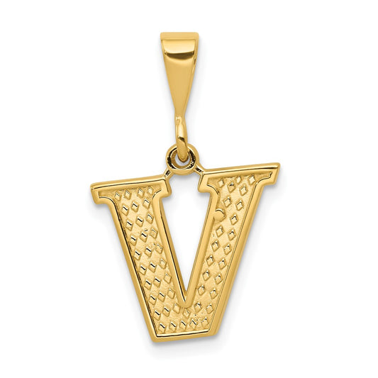 10KY Initial V Pendant