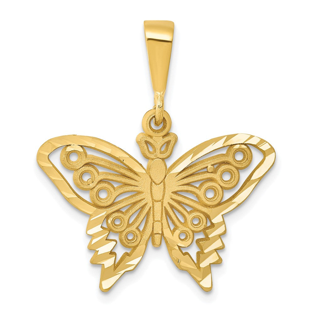 10k Butterfly Charm
