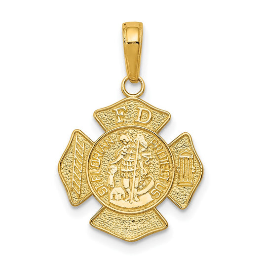 10k St. Florian Protect Us/Fire Dept. Pendant