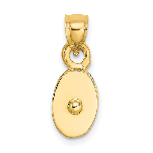 10K Polished 3-D Moveable Pulley Charm