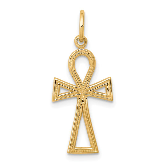 10K Ankh Cross Charm
