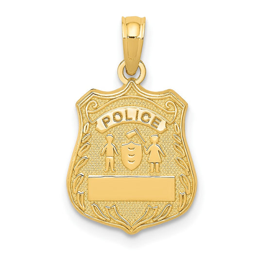 10k Police Badge Pendant