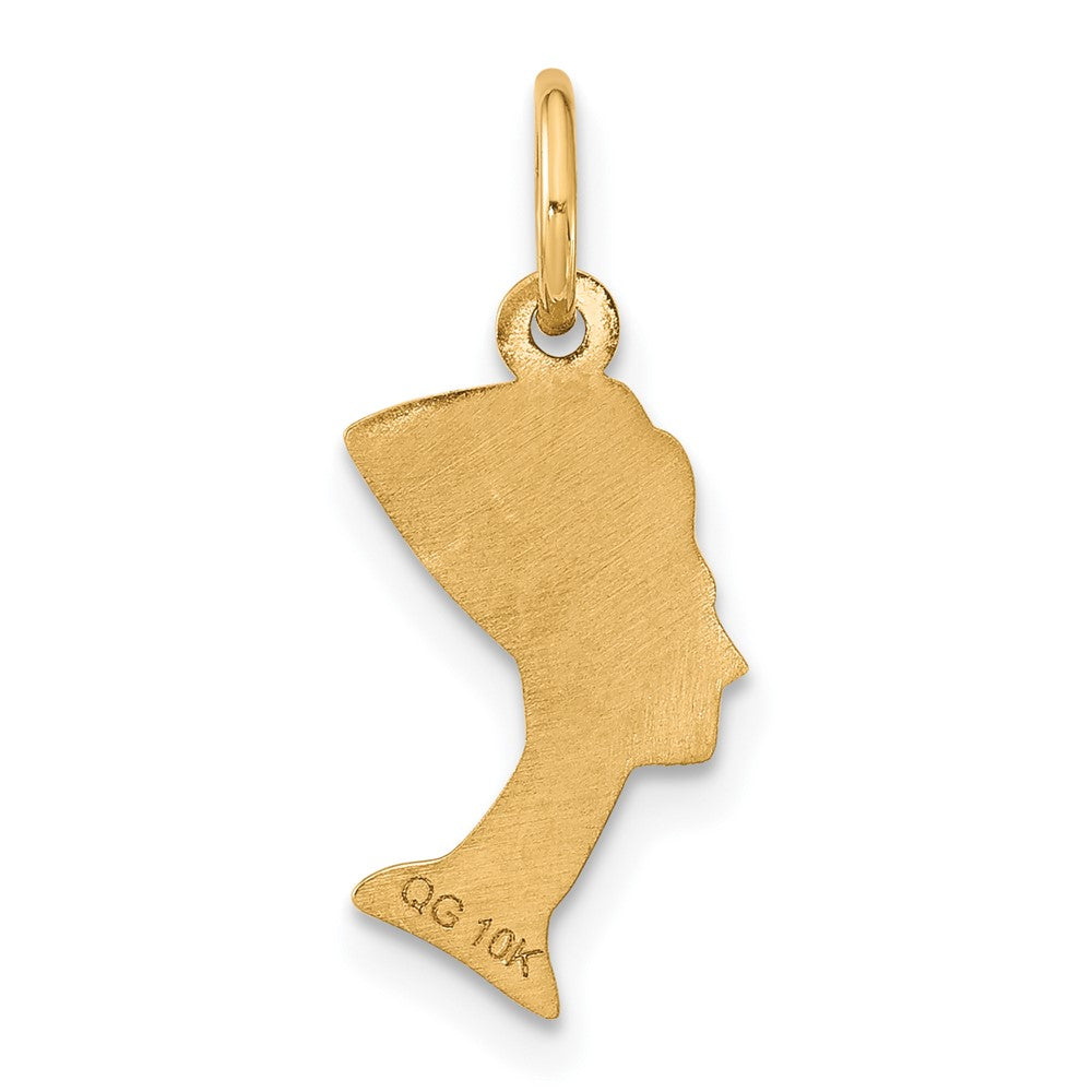 10k Solid Bust of Nefertiti Charm