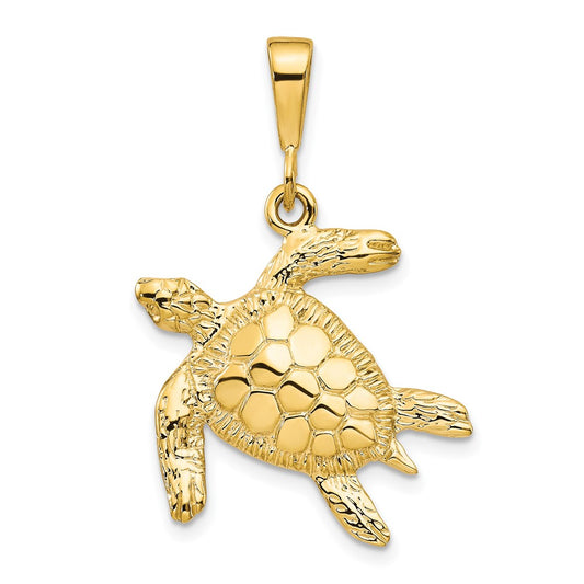 10k Turtle Pendant