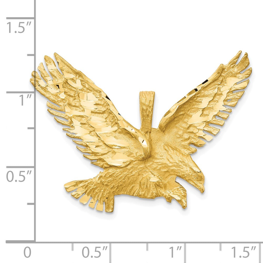 10k Eagle Charm w sandblast finish