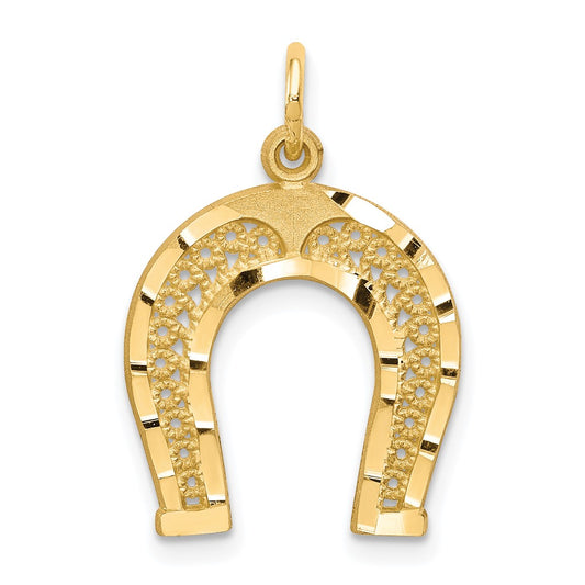 10k Horseshoe Charm
