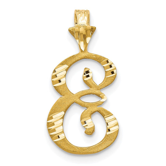 10k Initial E Pendant