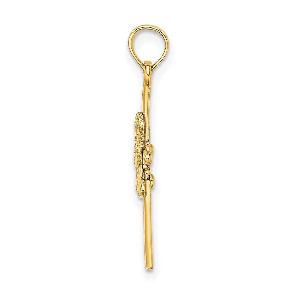 10k Yellow Gold Praying Girl Cross Charm