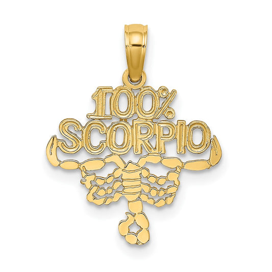10K 100% SCORPIO Zodiac Charm