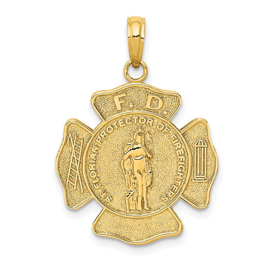 10k St. Florian Protect Us/Fire Dept. Pendant