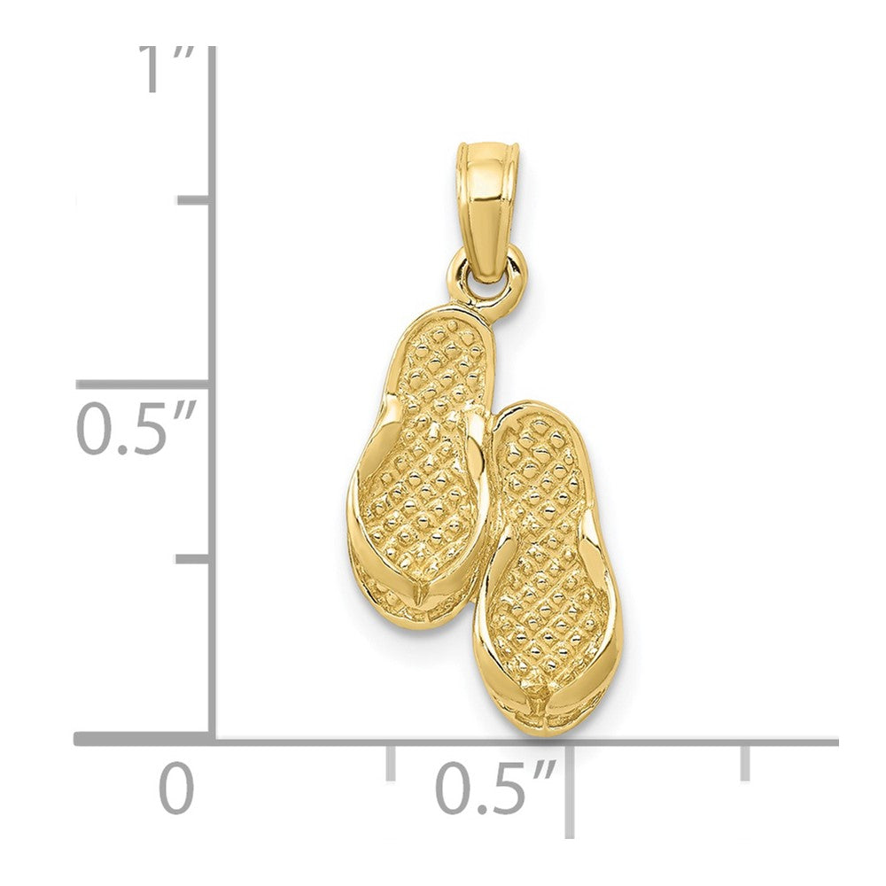 10k  3D Flip Flops Pendant