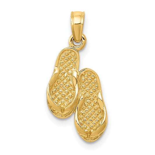 10k  3D Flip Flops Pendant
