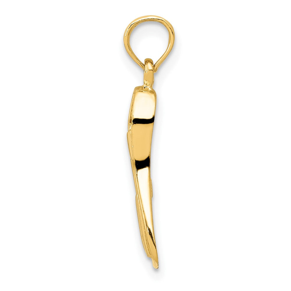 10K  3D Scuba Flipper Pendant