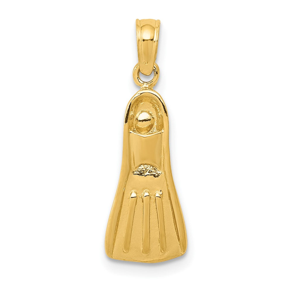 10K  3D Scuba Flipper Pendant