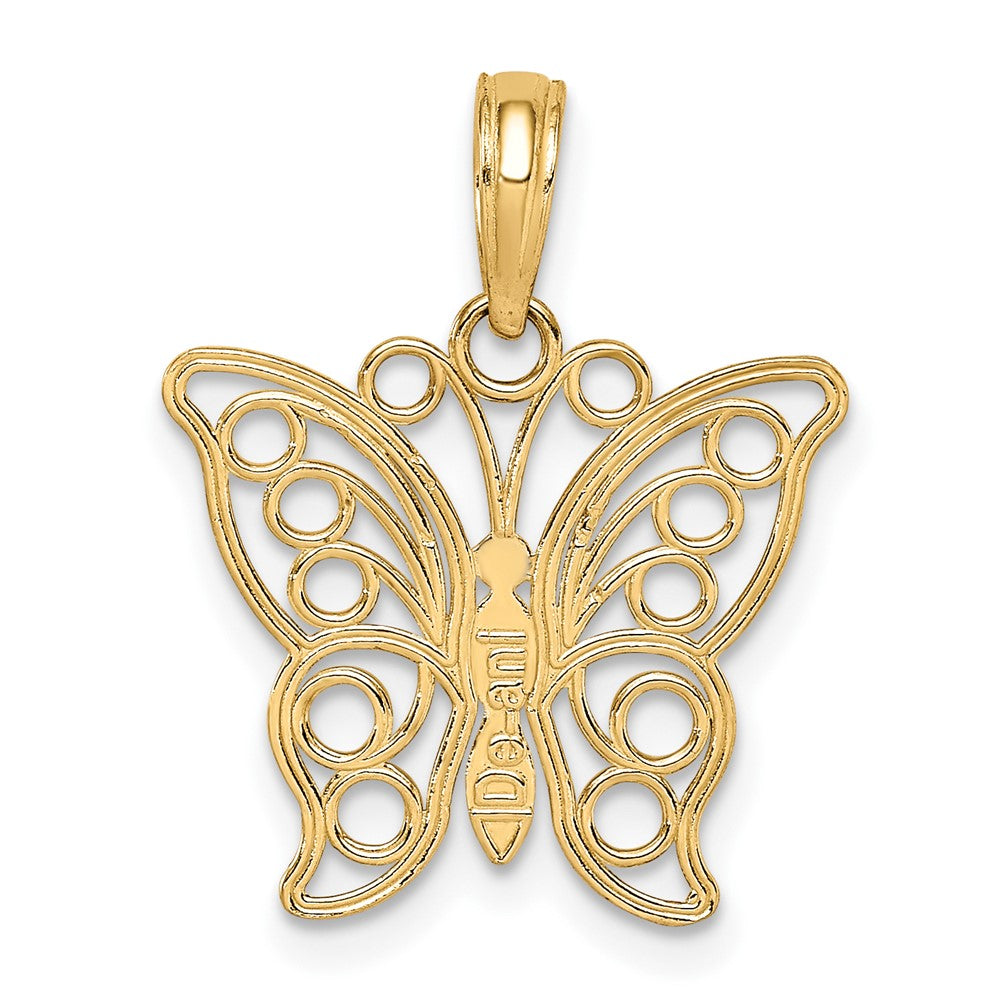 10k Butterfly Charm