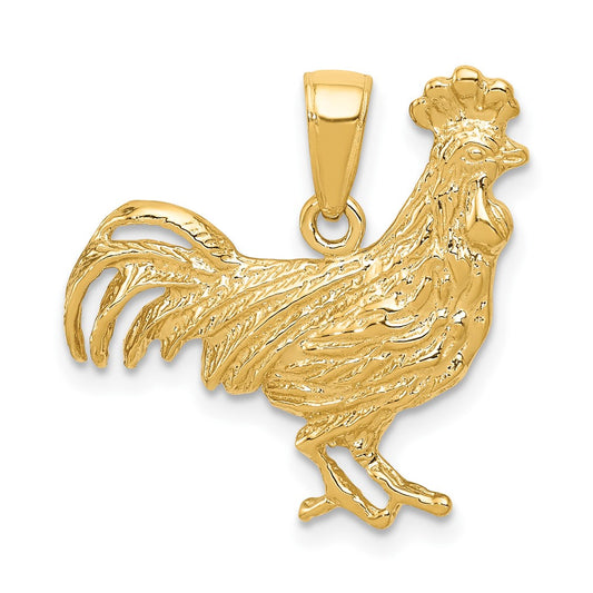 10k Rooster Pendant