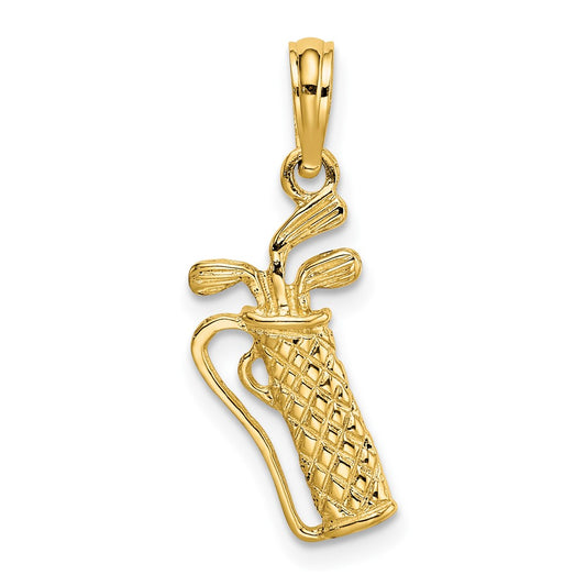 10k Golf Bag w/ Clubs Charm