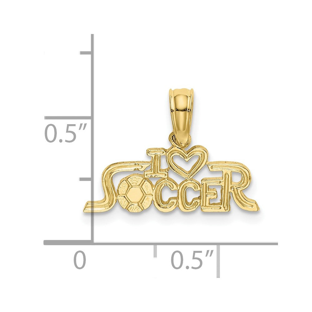 10K I HEART SOCCER Charm
