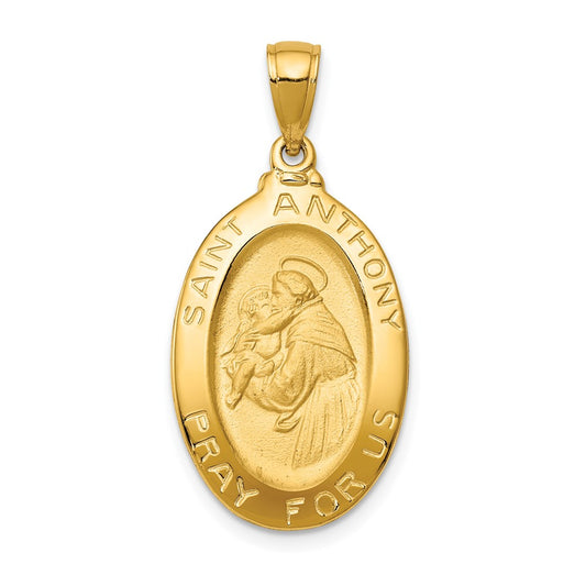 10k Saint Anthony Oval Medal Pendant