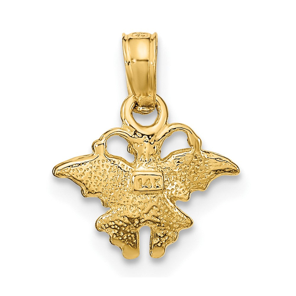 10K Textured Mini Butterfly Charm
