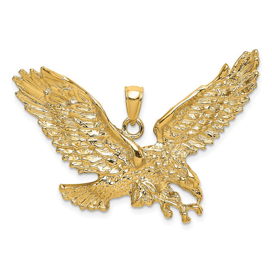 10K Eagle w/Beak Touching Claws Charm