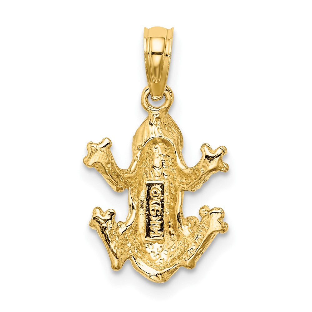 10k Textured Top View FROG Charm