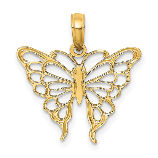 10K Butterfly Charm