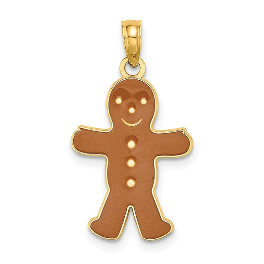 10K 3-D Enamel Gingerbread Charm