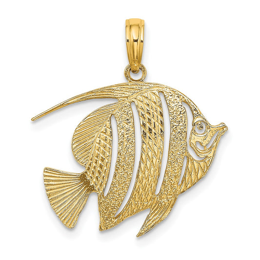 10K Polished Cut-Out Fish Charm
