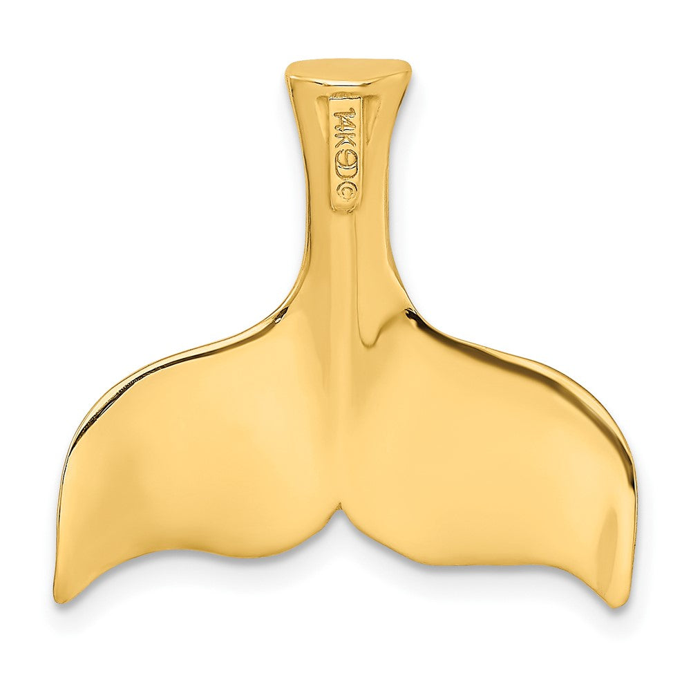 10K 3-D Polished Whale Tail Charm