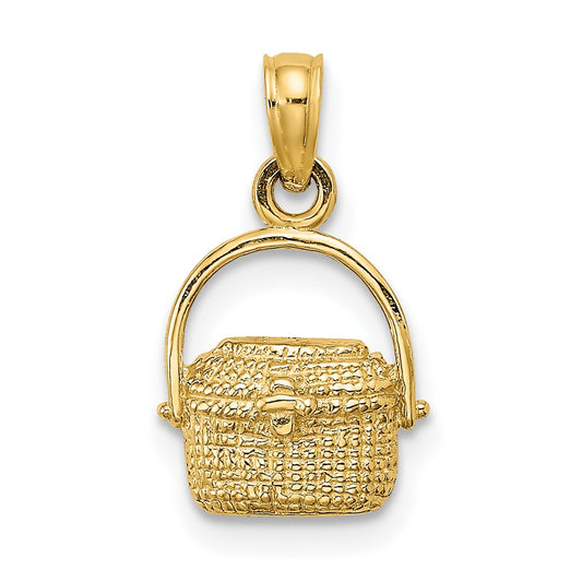 10K 2-D Nantucket Basket Charm