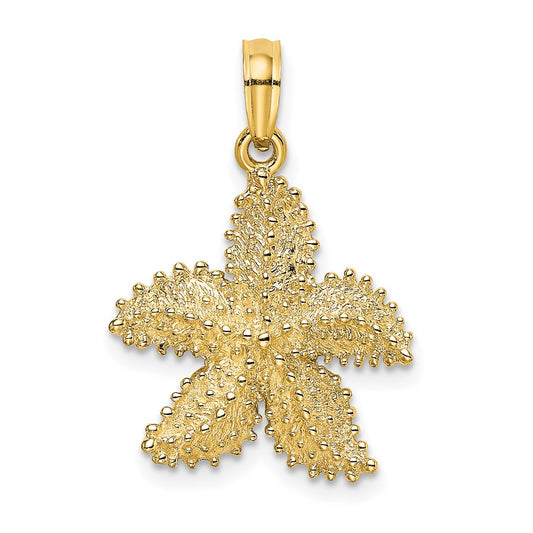 10K Beaded Starfish Charm