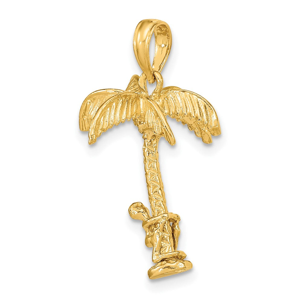 10K 3-D Palm Tree W/Moveable Charm