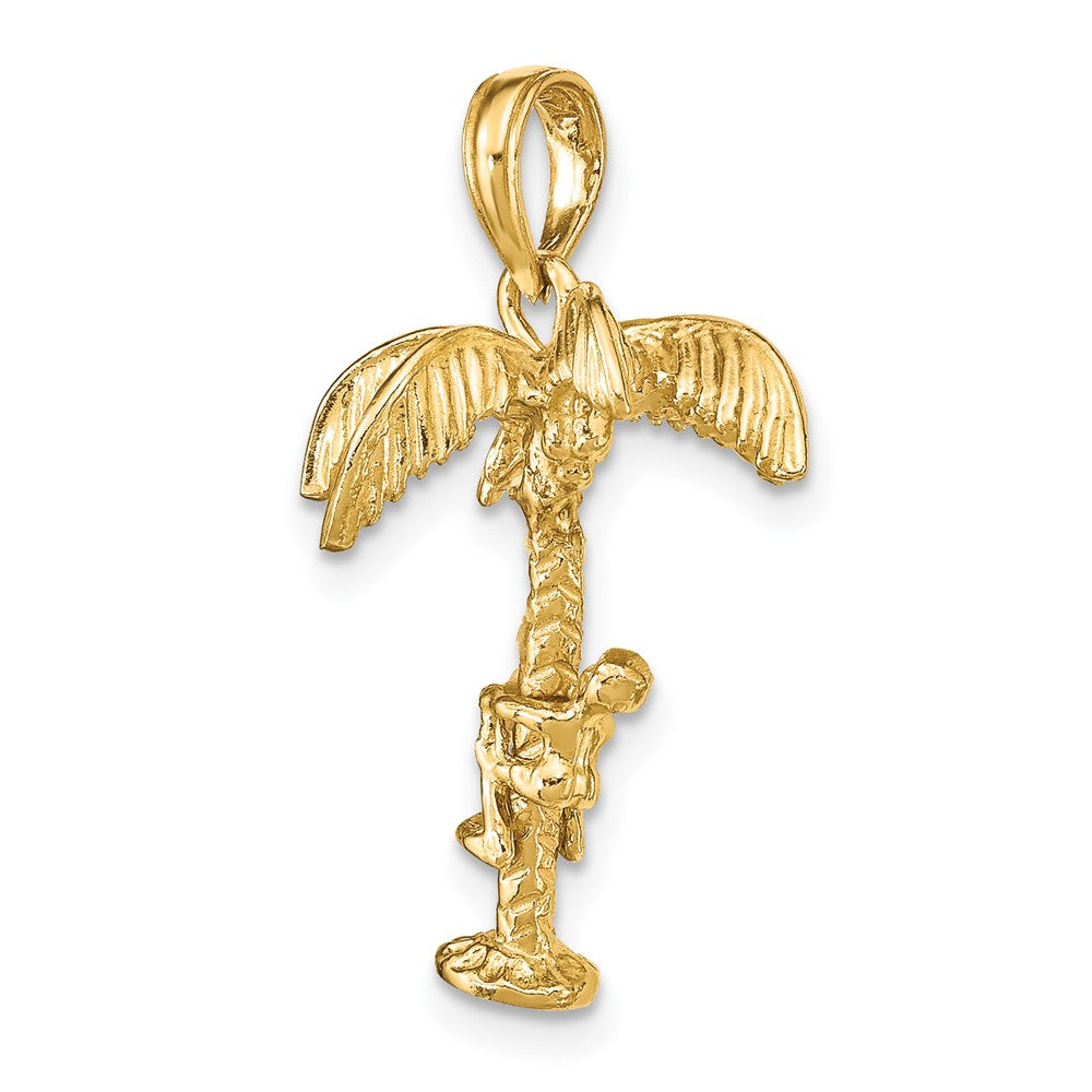 10K 3-D Palm Tree W/Moveable Charm