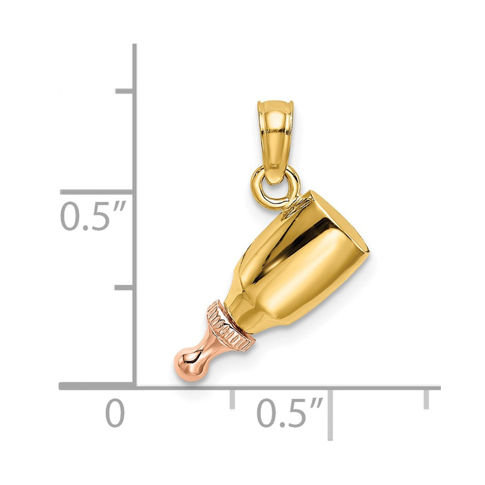 10k Two-Tone Bottle Charm